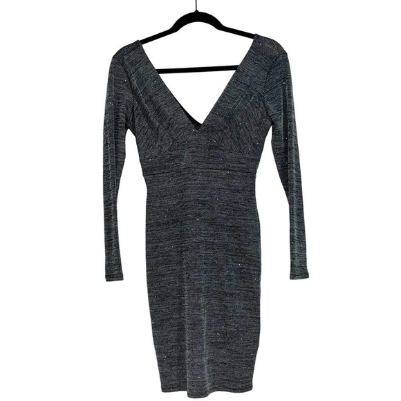 Silver Sparkle Bodycon Dress - Picture 2 of 4